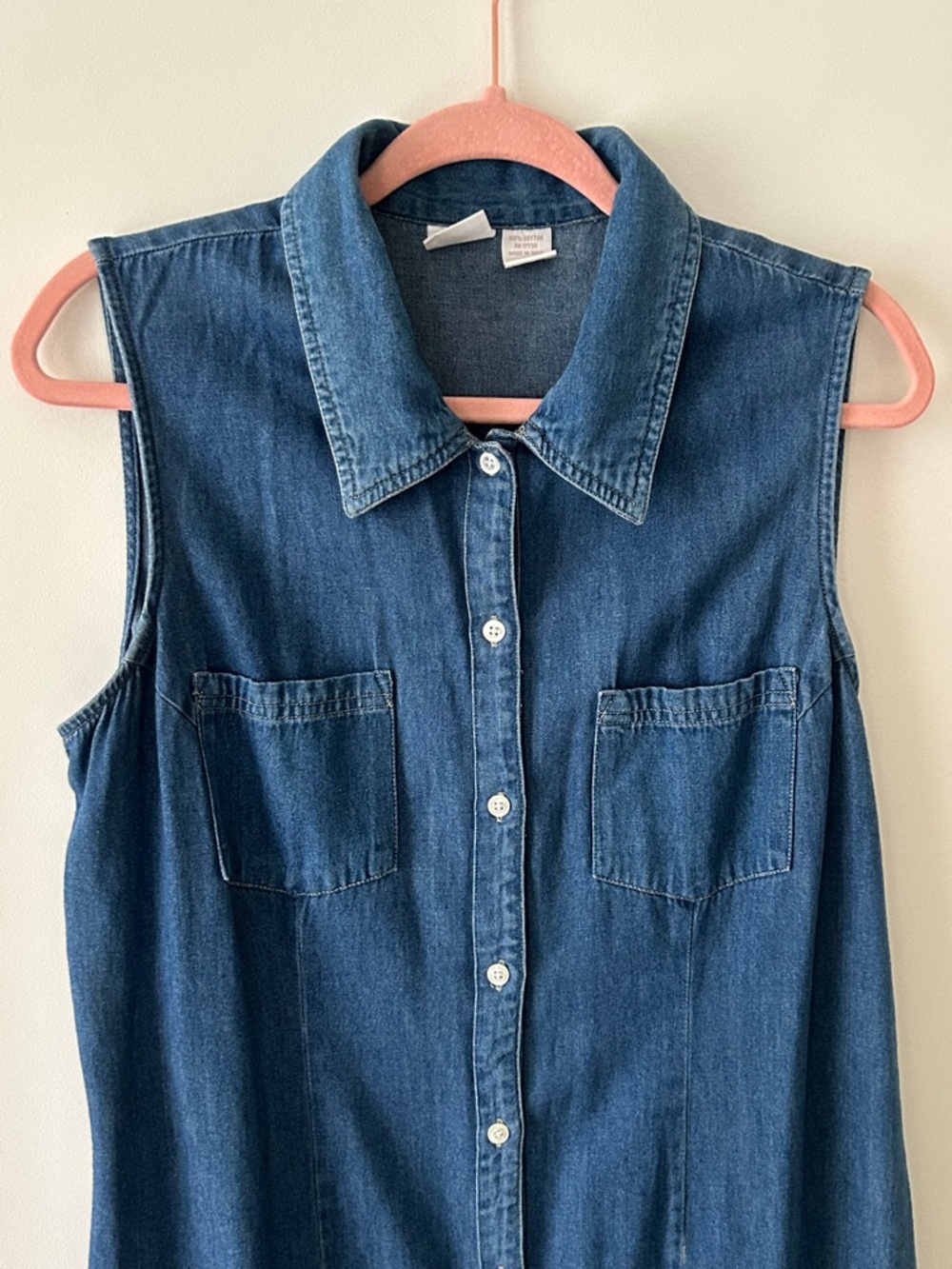 Cherokee 100% Cotton Denim Button Up Maxi Dress - Picture 2 of 13